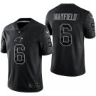 Men & Youth #6 Baker Mayfield Carolina Panthers Black RFLCTV Limited Jersey