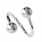 Twisted Spiral Barbell Body Piercing Ring Curved Barbell Piercing 18G 16G 14G
