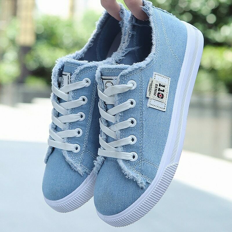 Sneakers Womenx 2020 Solid Lace-Up walking shoes Flat