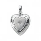 Heart Shaped Locket with Diamond