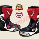 Ducati Motorcycle Boots Genuine Leather Motorbike Racing Shoes