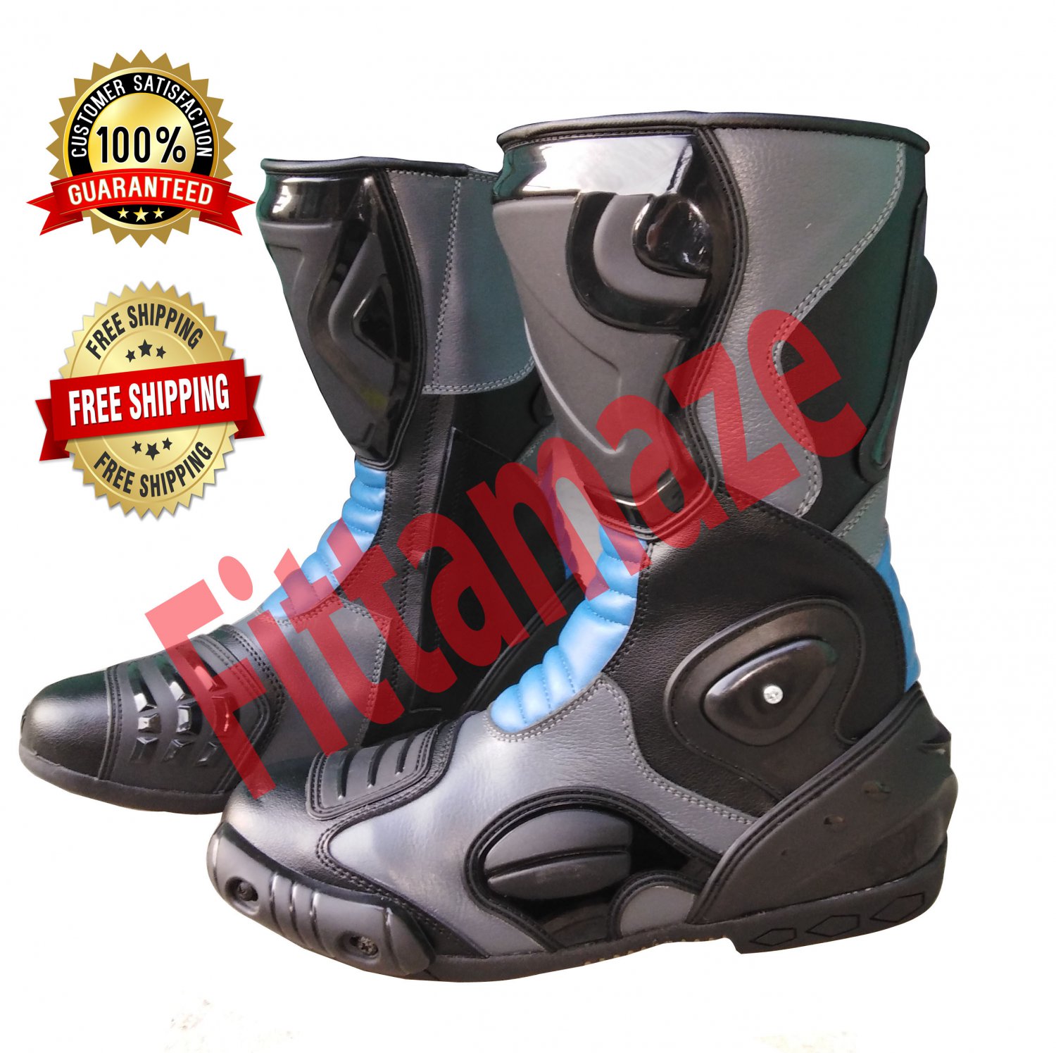 New  Motorcycle Boots Genuine Leather Motorbike Racing Shoes