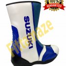 New Suzuki Elegant Design Motorcycle Boots Genuine Leather Motorbike Racing Shoes