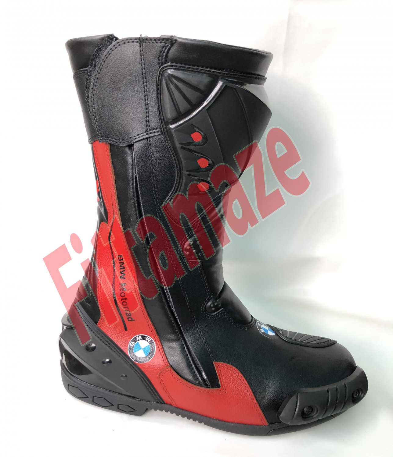 BMW Motorcycle Boots Genuine Leather Motorbike Racing Shoes