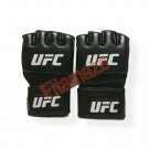 UFC MMA Black Fighting Boxing Leather Gloves