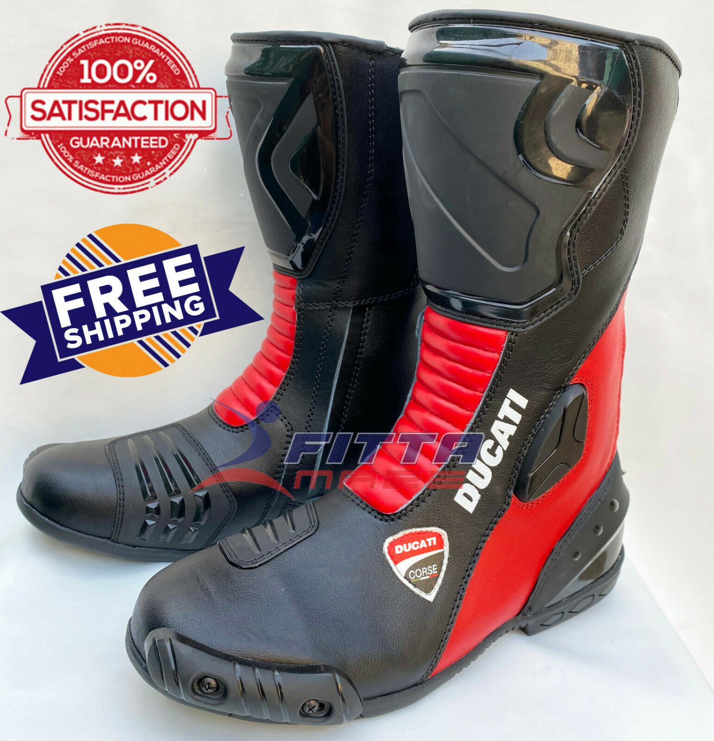 New Ducati Motorbike Leather Shoes Riding Leather Motorcycle Racing Boots