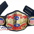 NWA United States Heavyweight Wrestling Championship Title Belt Black Leather St