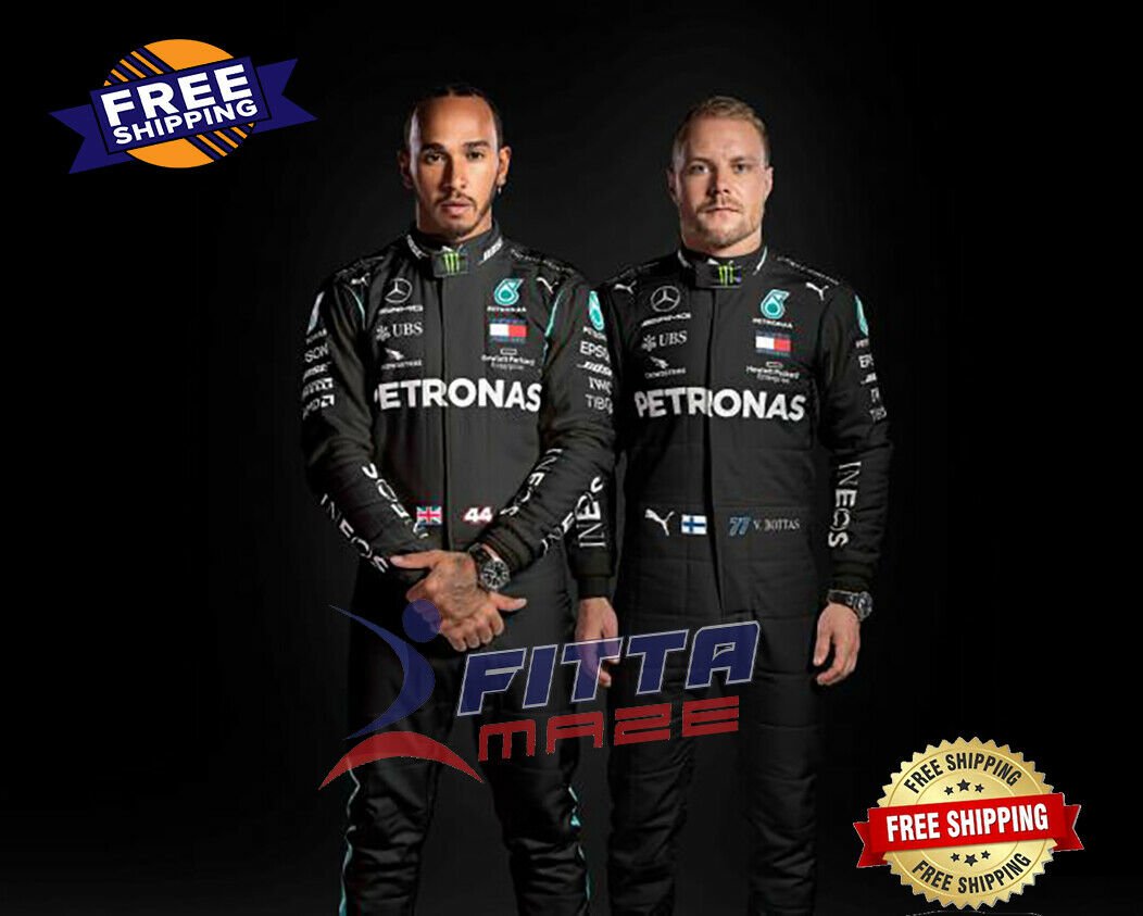 F1 Mercedes KART suit Printed Go Karting Racing Suit 2020 hamilton In All Sizes