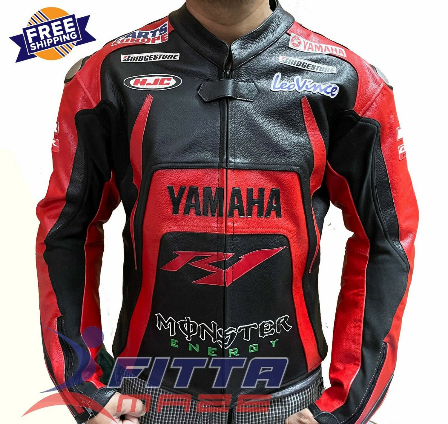 Yamaha R1  Motorbike Riding Jacket-Motorcycle Leather Racing Jacket