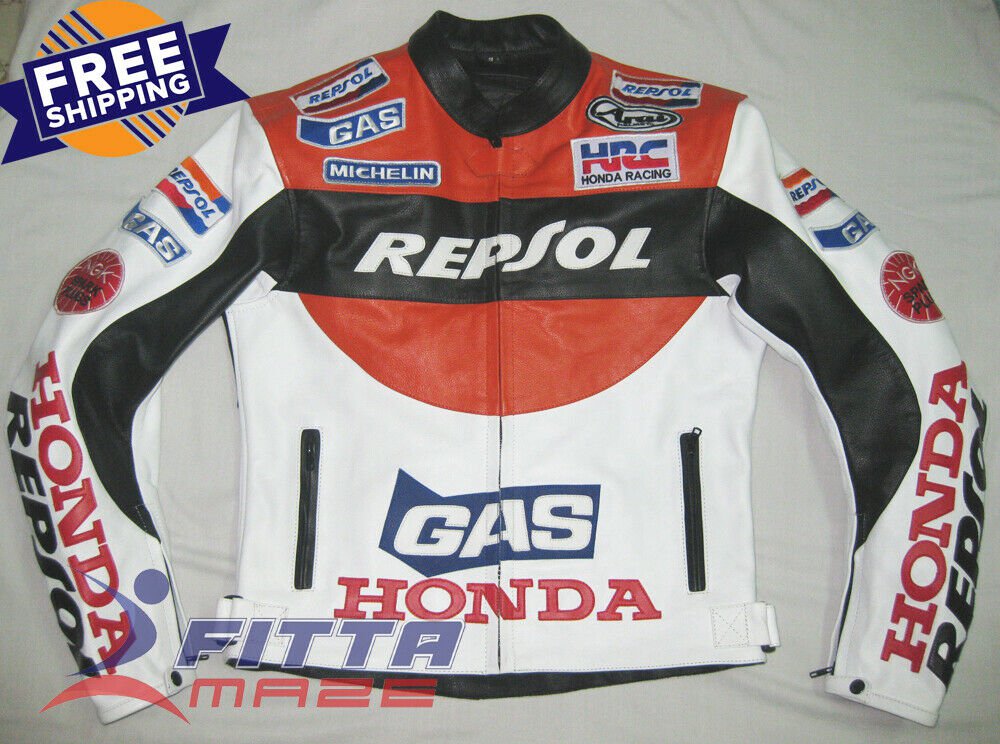 HONDA Repsol  Motorbike Riding Jacket-Motorcycle Leather Racing Jacket