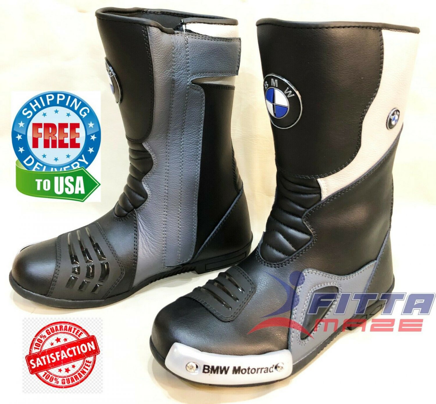 New Design Top Quality Motorbike shoes Made of Leather & Racing Motorcycle Boots