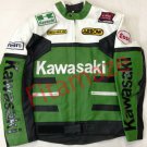 NewHandmade Men's Motorcycle Kawasaki Racing Genuine Leather Street Biker Jacket