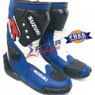Top Quality SUZUKI GSXR Motorcycle Boots Genuine Leather Motorbike Racing Shoes