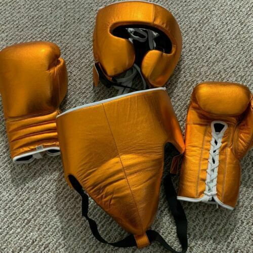 New Custom Boxing Gloves Genuine Leather lace Up Training Punching Set
