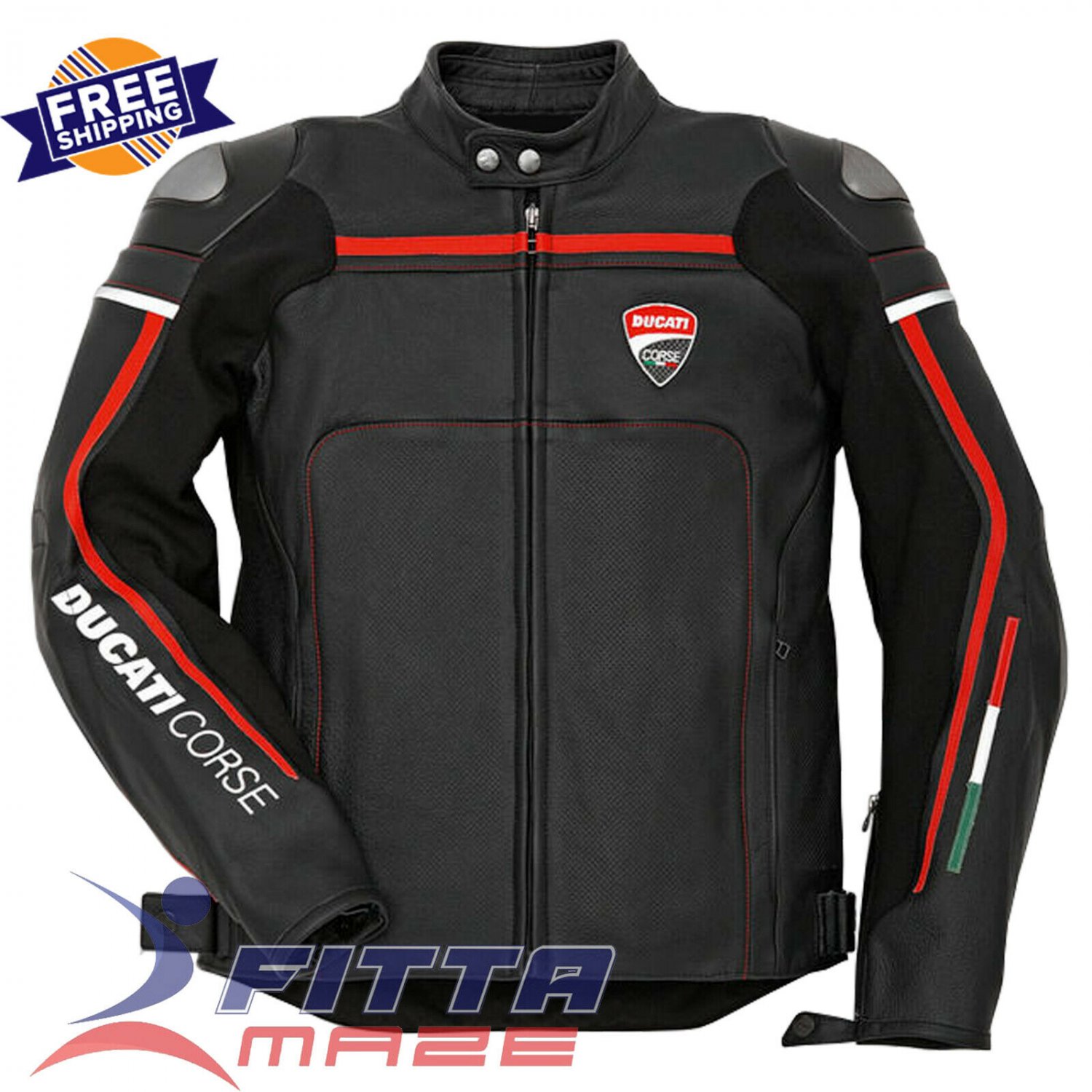 Ducati Corse Motorbike Riding Jacket-Motorcycle Leather Racing Jacket