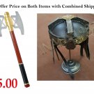 LOTR Gimli's Battle Ready Gimli Gold Axe  + Gimli Helmet FROM LOTR