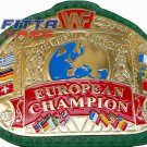 WWF Wrold Wrestling Championship  Europium Champion Green Leather Strap 4mm Zinc