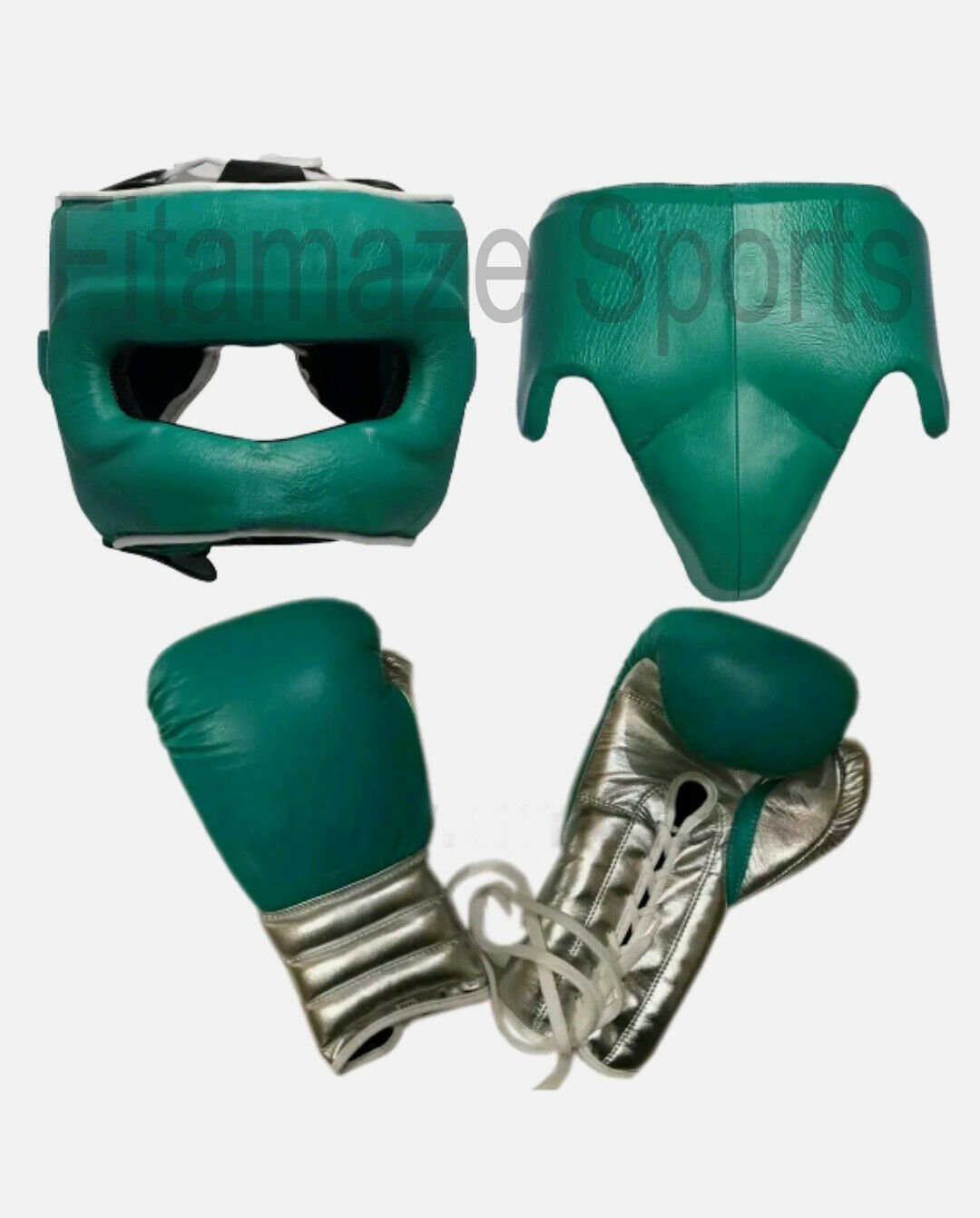 New Custom Boxing Gloves  Genuine Leather lace Up Training Punching Set