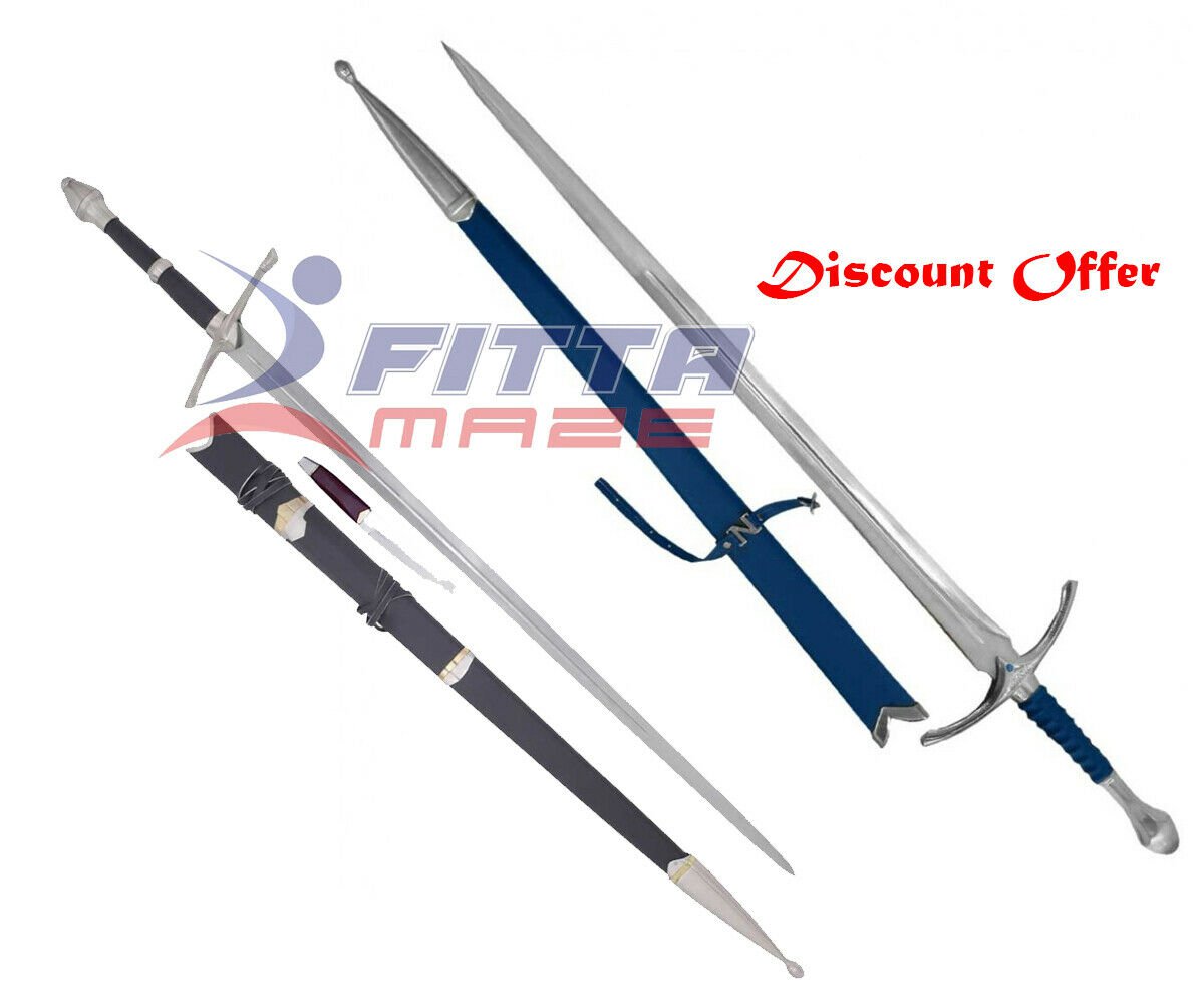 Glamdring Sword Blade and Aragorn Strider Sword Both From Movie Lord Of The Ring