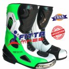 Kawasaki Monster Motorcycle Boots Genuine Leather Motorbike Racing Shoes