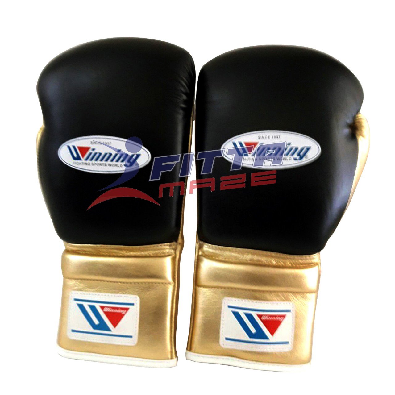 New Custom professional Shine leather Winning boxing gloves, any logo any Name