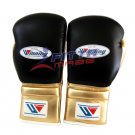 New Custom professional Shine leather Winning boxing gloves, any logo any Name
