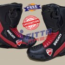 Men's Ducati Motorbike Leather Racing Boots Motorcycle Shoes Original Leather