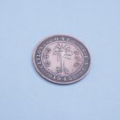 The 1945 Ceylon 1 Cent coin. King George VI. 76 years old. Fully uncirculated.