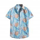 Men T Shirts, Fashion Summer 2022 Short Sleeve Flower Leafshop Hawaiian Beach Clothing Size S