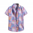 T-Shirts, Short Sleeve Fashion Summer 2022 Flower Leafshop Hawaiian Beach Clothing Size S
