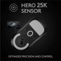 Logitech G PRO X SUPERLIGHT Wireless Gaming Mouse, HERO 25K Sensor, 25,600 DPI For PC Mac