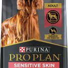 Dry Dog Food, Purina Pro Plan Adult Sensitive Skin Stomach Rice High Protein, 30-lb bag bundle of 2