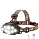 Flashlight, Headlight Bright Helmet Light Head USB Rechargeable 12000 Lumen Zoom 4 Mode