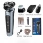 Shaving, 1pc Men's USB Rechargeable Electric Shaver Multiple Accessories Rotary Washable