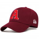 Hats & Caps, Solid Color Football Baseball Cap, Adjustable A Logo Trendy Sun Hat, Unisex Casual