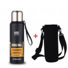 1000ML Stainless Steel Thermo, Portable Vacuum Flask Insulated Tumbler with Rope Bottle for Sport