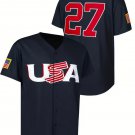 Men's Vintage Baseball USA 27 # Baseball Sweatshirt Sportswear For Party Costume Gift