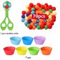 Set 78 PCS Rainbow Counting Pompoms Children Toy Sorting Cup Learning Activities Toys Math