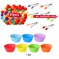 Set 78 PCS Rainbow Counting Pompom Children Toy Sorting Cup Learning Activities Math Toys