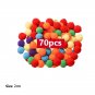 Set 70 PCS Rainbow Counting Pompoms Children Toy Sorting Cup Learning Activities Math Toys