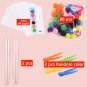 Set 108 PCS Rainbow Counting Pompoms Children Toy Sorting Cup Learning Activities Math Toys