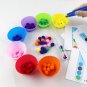 79 PCS Rainbow Counting Pompoms Toy Children Sorting Cup Learning Activities Math Toys
