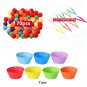 Set 78 PCS Rainbow Counting Pompoms Toy Children Sorting Cup Learning Activities Math Toys
