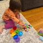78 PCS Rainbow Counting Pompoms Toy Children Sorting Cup Learning Activities Math Toys