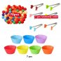 Set 78 PCS Rainbow Counting Pompoms Children Toy Sorting Cup Learning Activities Math Toys