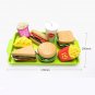 9 PCS Set Snack Hamburger Plastic Play House Food Kids Kitchen Toy Gift