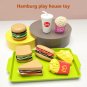 9 PCS Set Snack Hamburger Plastic Play House Food Kids Kitchen Toy Gift