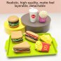 9 PCS Set Snack Hamburger Plastic Play House Food Kids Kitchen Toy Gift