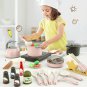 32PCS Kitchen Pretend Play Simulation Pretend Cooking Toy Children Gifts, Pink