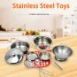 Set 10PCS Kitchen Pretend Cooking Toy Cookware for Kids Stainless Steel